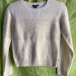 Tommy Hilfiger White Fluffy Sweater